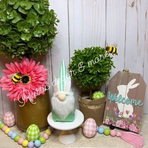 Easter Bunny Gnome And EasterTag Sign